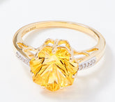 Glenn Lehrer Natural Citrine Seven Star Cut Ring, 14K Gold, Size 8